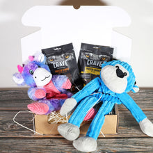 Load image into Gallery viewer, Dog Toys &amp; Treats Gift Box for two
